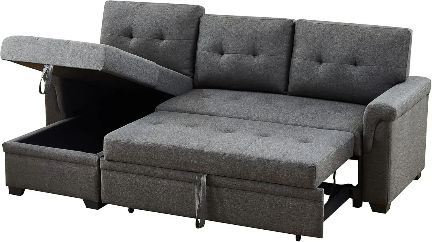 Lucca Sectional Sleeper Sofa - Versatile Sleeper Couch & Sofa Bed with Storage - Comfortable Couch , Small Sleeper Sofa counch