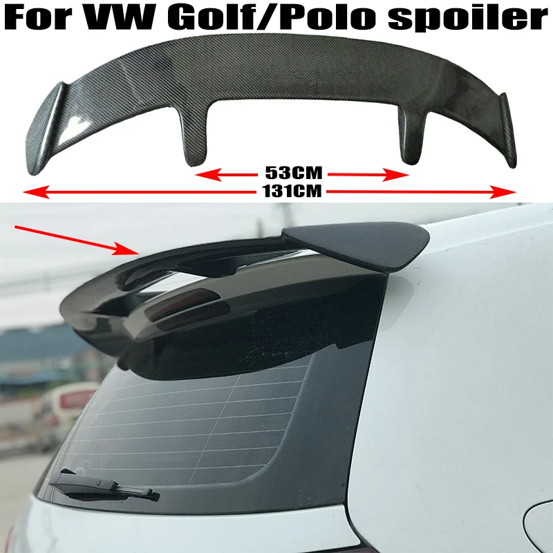 For Volkswagen VW Golf 5/6/7/7.5/8 MK5/6/7/7.5/8 GTI R VW Polo 5 MK5 6R 6C GTI Carbon fibre/ABS universal Rear Roof Wing Spoiler