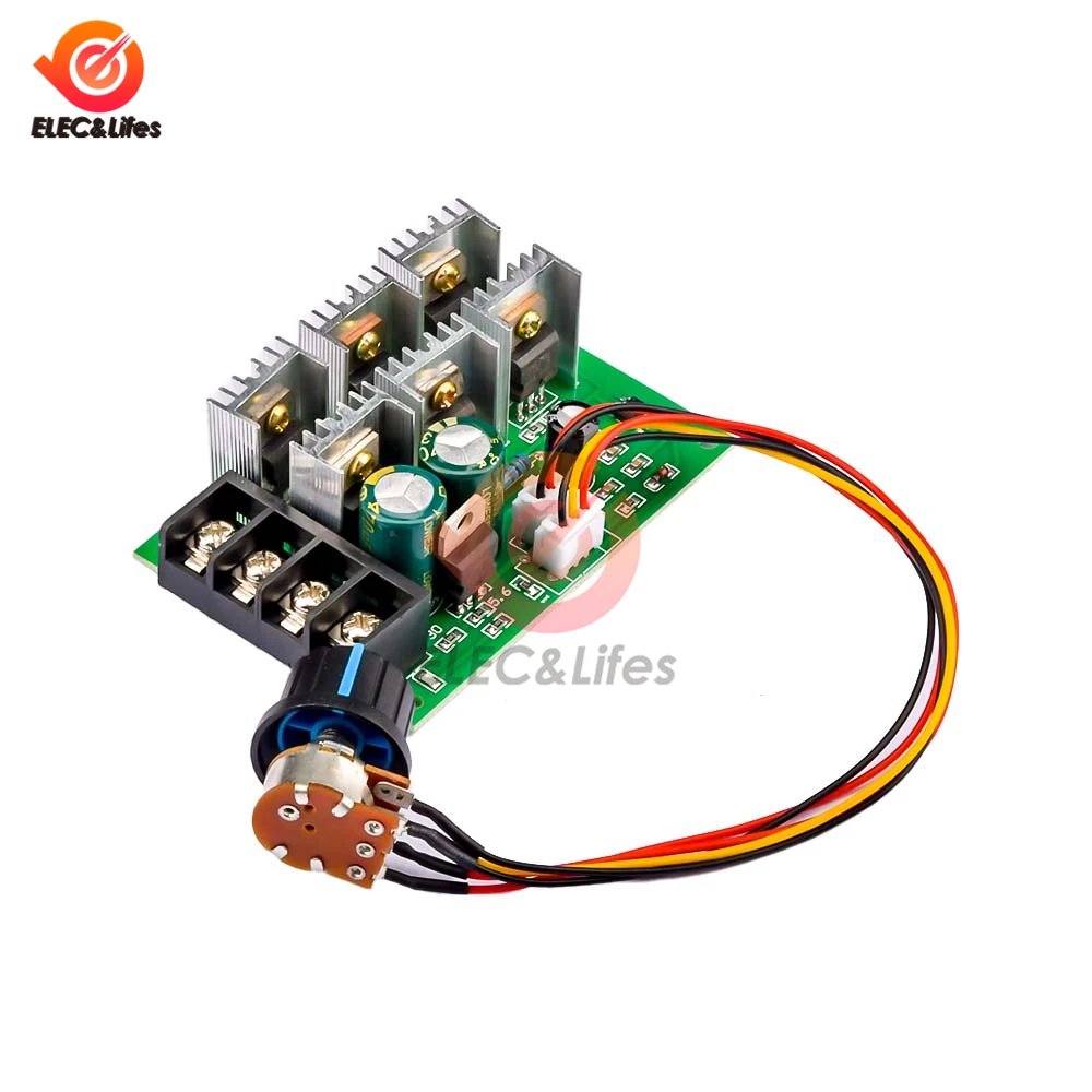 DC 9-55V 40A 2000W PWM DC Motor Pump Speed Regulator High Power Speed Controller 9V 12V 24V 36V 48V