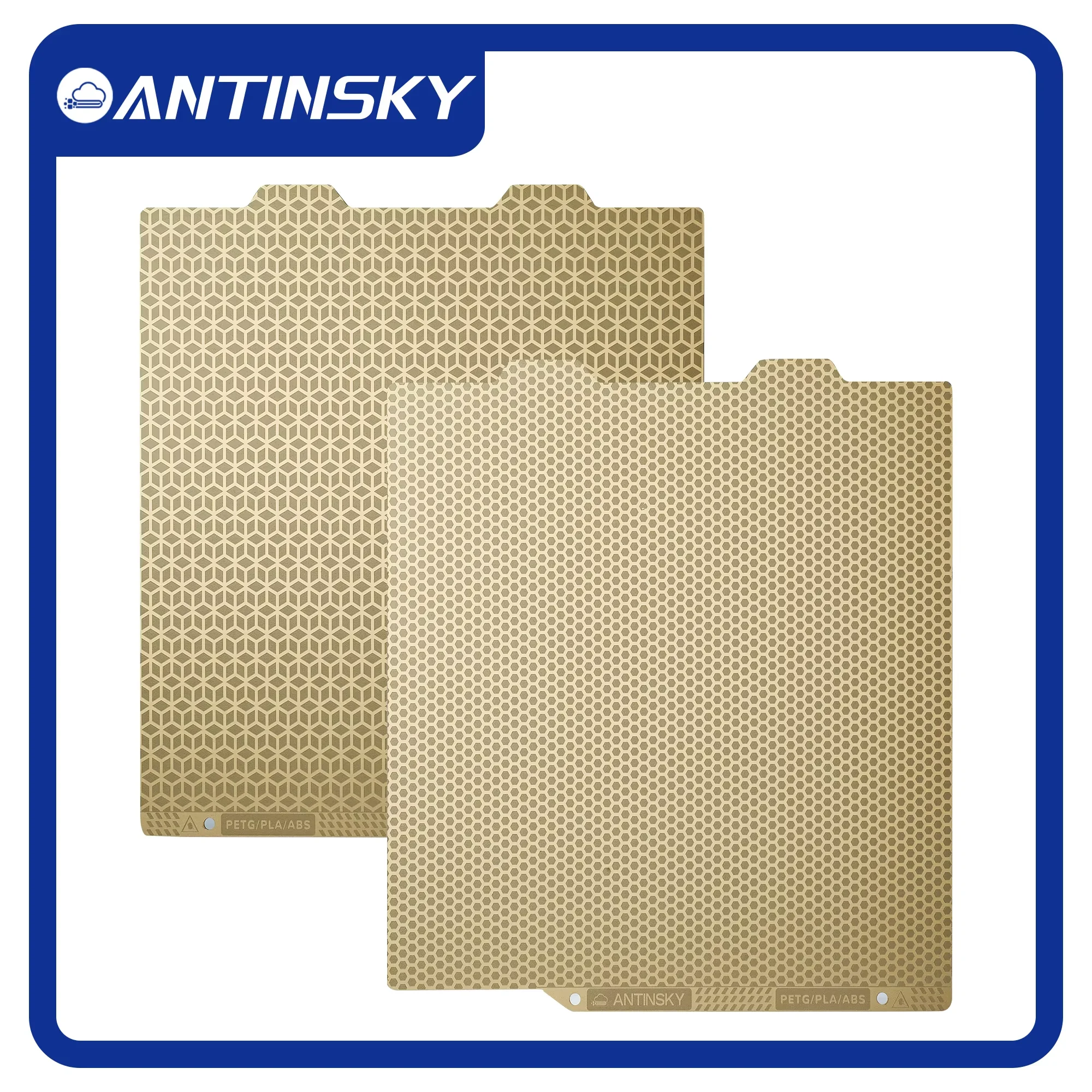

Antinsky Bambu X1/P1/A1Build Plate PEI 257*257mm/184*184mm Bed Smooth double Sided Spring Steel, Flexible Magnetic Spring Steel