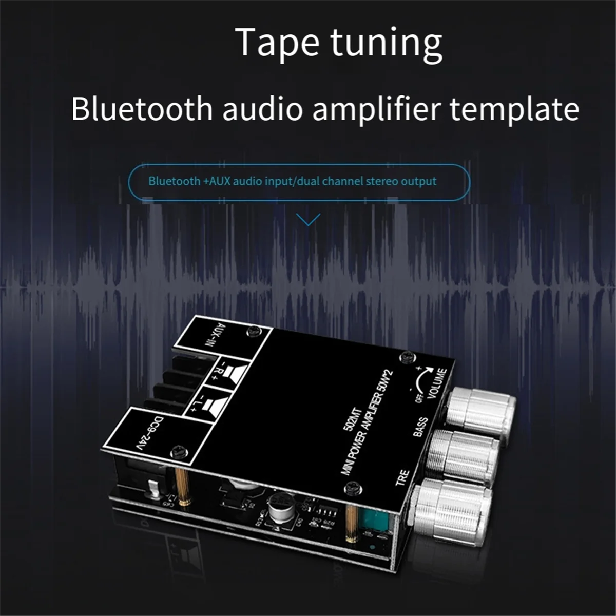 A07I-502MT Bluetooth 5.0 Subwoofer Versterker Board 2.0 Kanaals High Power Audio Stereo Versterker Board 2X50W Bass AMP