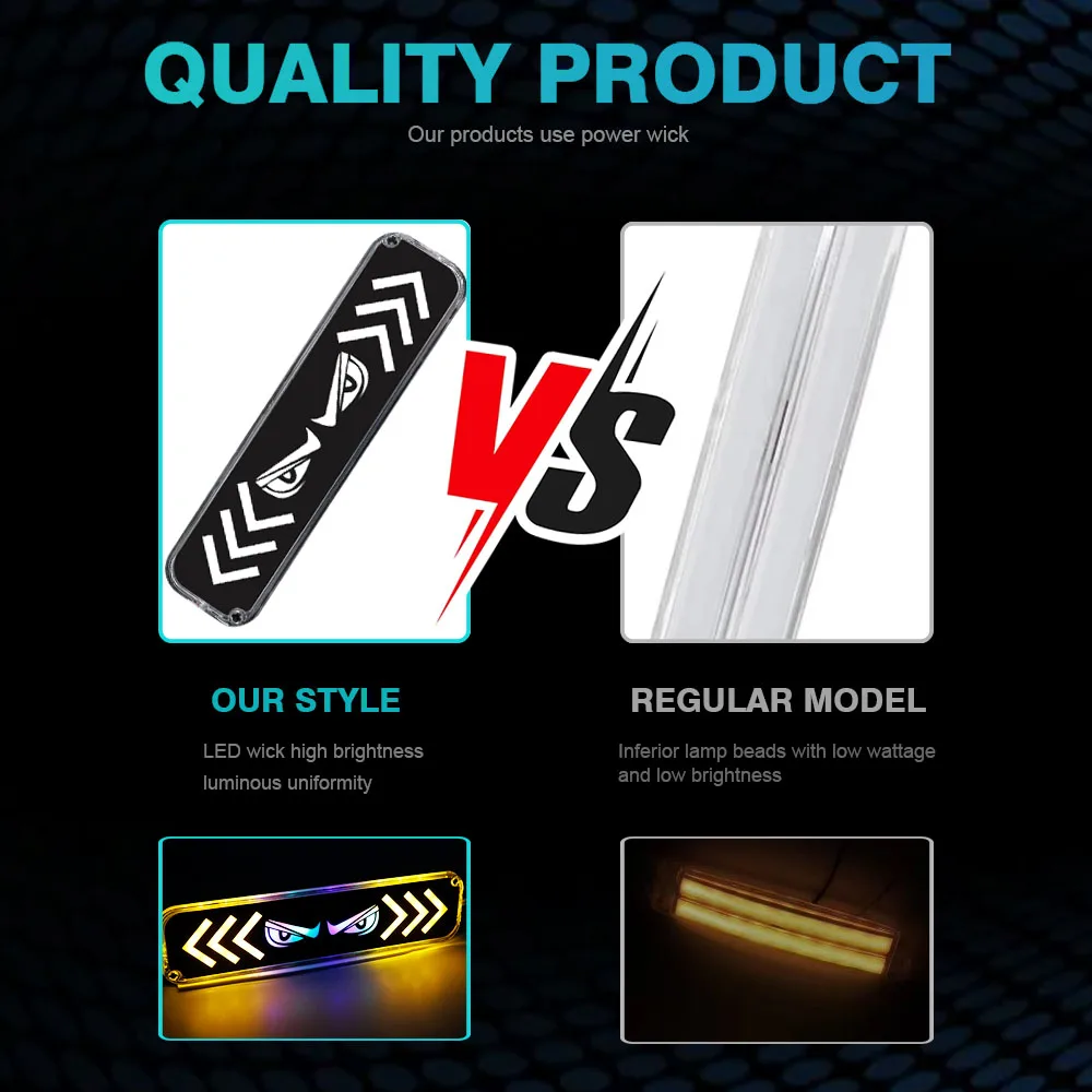 1pcs Led Evil Eye Module Demon Eye Strobe Warning Light Car Flashing  RGB white blue with indicator light