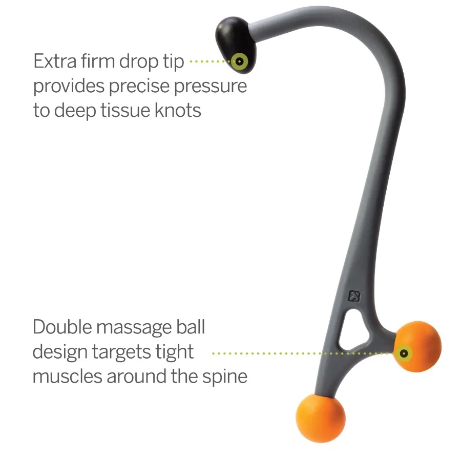 Caña de masaje de tejido profundo, gris, ideal para mirar zonas sensibles como trampas, columna en T, pie y pantorrilla