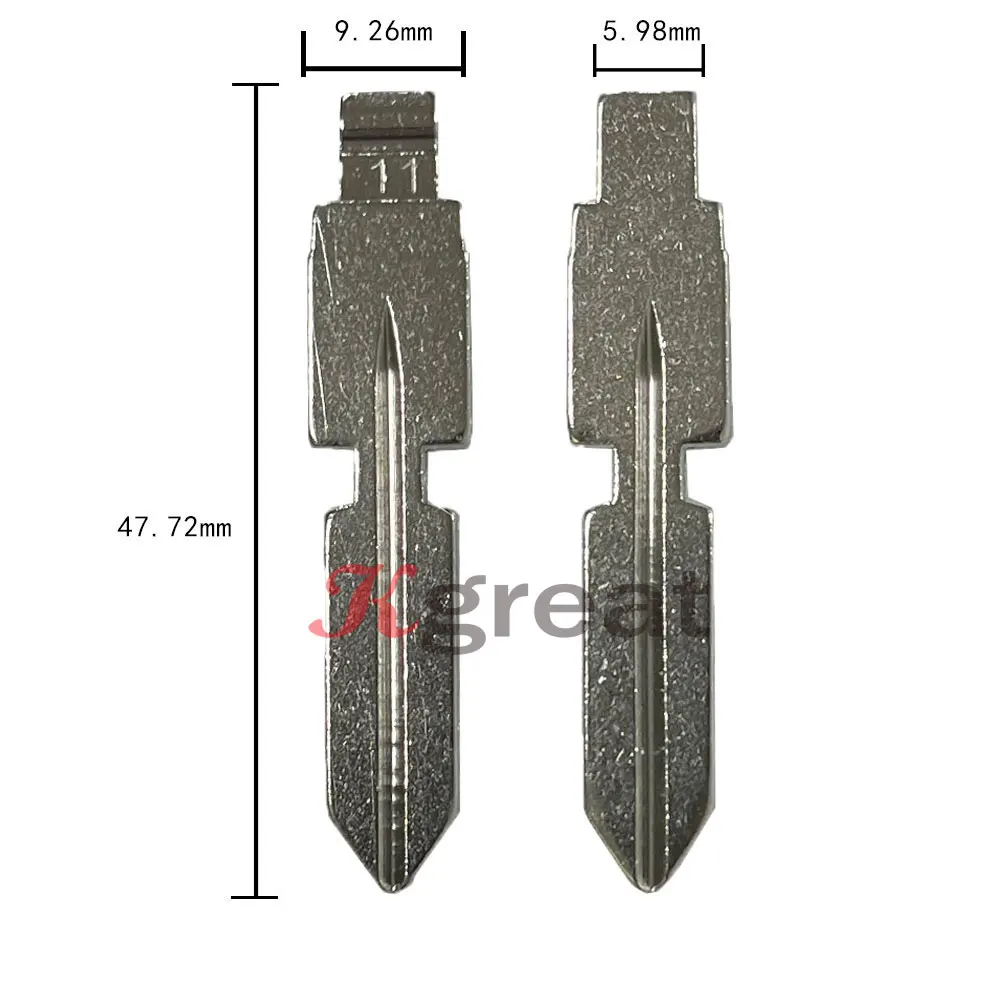 10pcs 11# HU39 Metal Uncut Blank Car Key Blade for Mercedes Benz W168 W124 W202 W210 W211 W203 Keydiy Xhorse Remote Key Blade