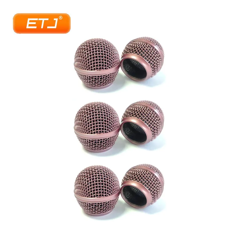 

6pcs Microphone Purple Color Ball Mesh Grille Beta58 SM 58 Microphone Accessories Ball Head Replacement