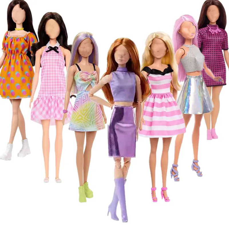 Conjunto de ropa para muñecas Barbie, moda 1/6, trajes, vestido de noche de princesa, Top corto, falda para ropa Barbie, accesorio de 11,5"