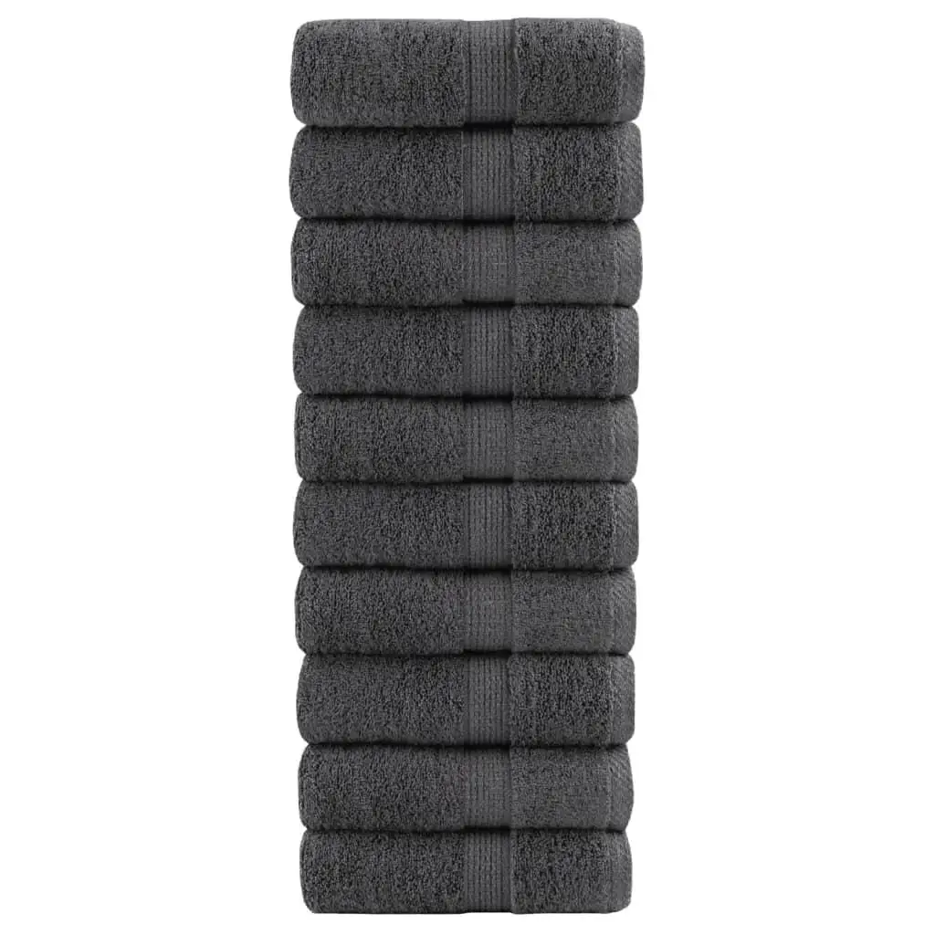 Premium SOLUND Soap Towels - 10pcs Anthracite, 3 for X3 0cm, 600gsm Soft & Absorbent