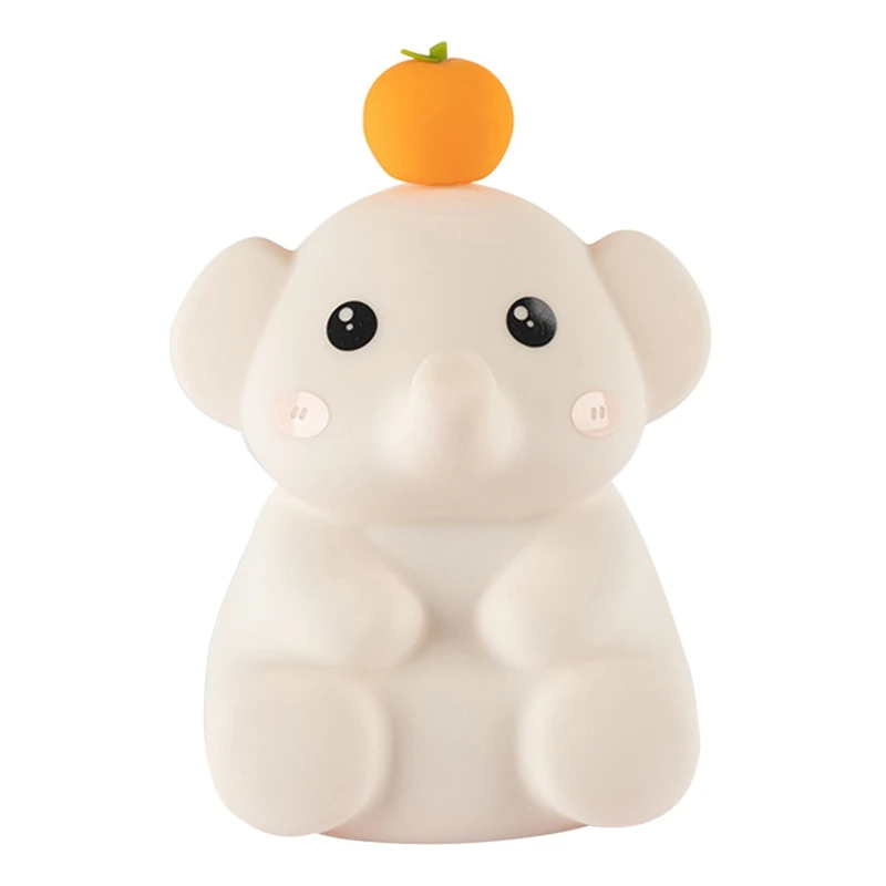 Hot Cute Elephant Lamp, Silicone Night Light With 30 Minutes Timer, Rechargeable Bedside Lamp With Touch Control