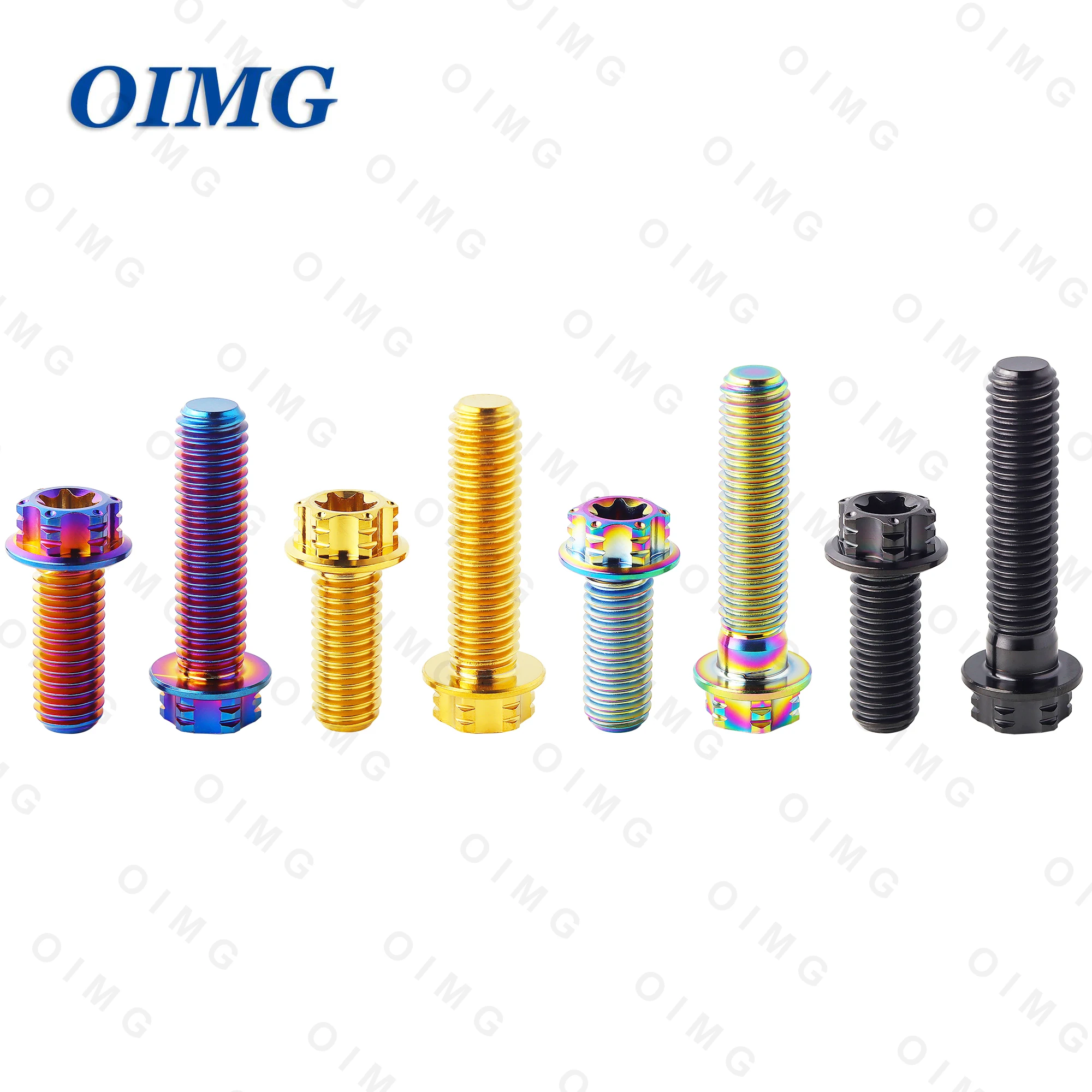 M8X20 25 30 35 40 45 50 55mm Torx Head Titanium Bolts Motorcycle Brake Caliper Disc Flanged Bolt Shell Windshield Handle Screws