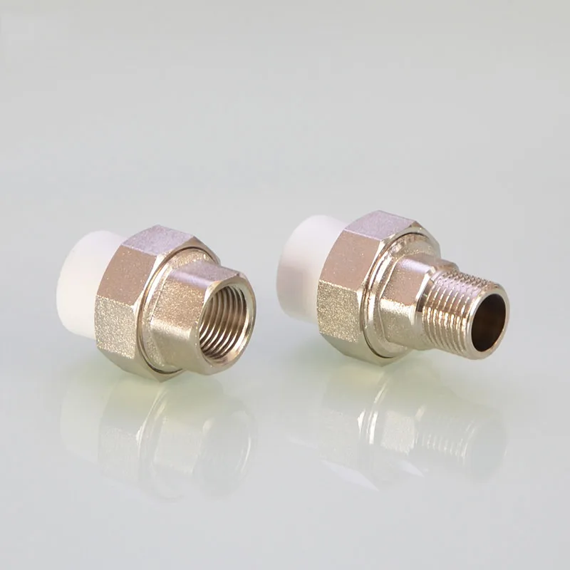 20/25mm PPR unione diritta 1/2 "3/4" femmina maschio filettatura connettore raccordo per tubo dell'acqua giunto adattatore in rame accessori Hot Melt