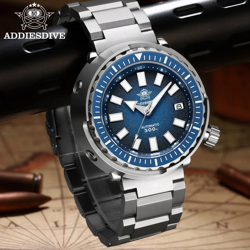 

ADDIESDIVE Automatic Mechanical Watch 41mm Stainless Steel Waterproof 30Bar Dive Watch Sapphire Luminous Men's Watch New AD2090