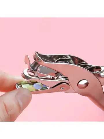Single Hole Punch 8 Sheet Capacity 6mm Diameter Hole Puncher Hand Paper Scrapbooking Punches for Home Office School Supplies