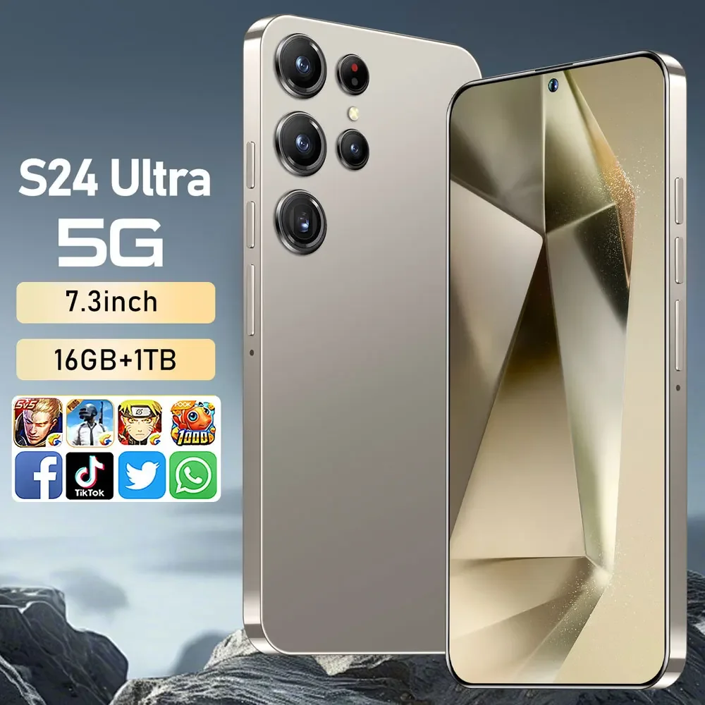 S24 Ultra Smartphone 5G 7.3HD Original Cellphones Android 14 Snapdragon 8 gen 3 Cell Phone 7800mAh Global Version Mobile Phones