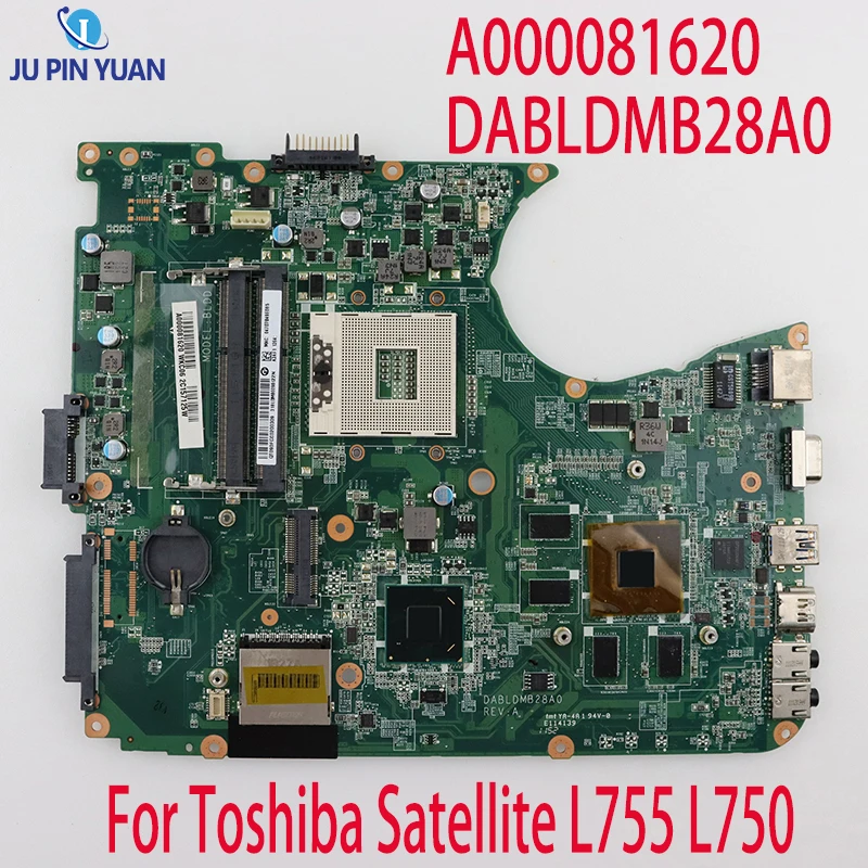 

Mainboard A000081620 DABLDMB28A0 For Toshiba Satellite L755 L750 Laptop Motherboard HM65 GT525M 1G 100% Full Tested Working Well