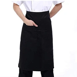 Kitchen Cooking Apron Striped Plaid Half-Length Short Waist Apron with Pocket Catering Chef Waiter Bar apron