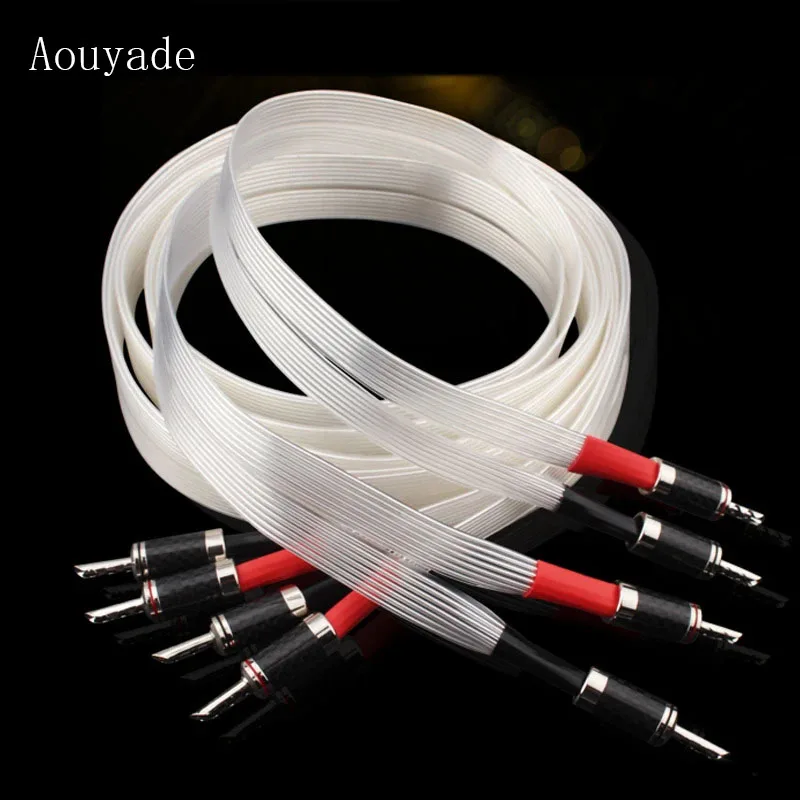 

Hi-End Hifi посеребренный кабель Углеродное волокно с родиевым покрытием соединительный кабель типа «банан»