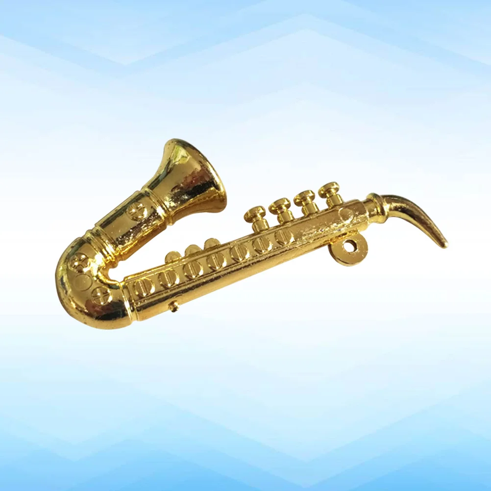 

Mini Plastic Musical Instrument Decor Golden Saxophone Pattern Perfect Kid Bedroom Home Decor Kid Instrument Introduction