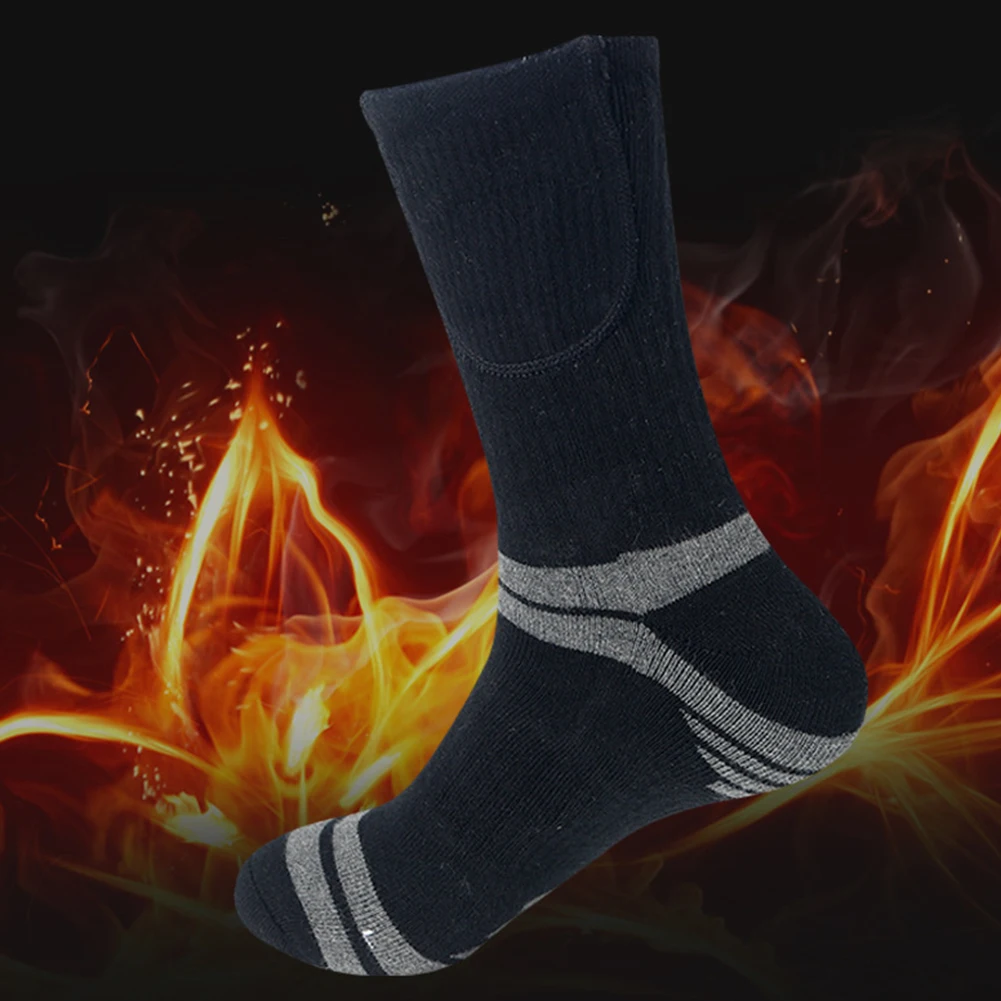 Calcetines con aislamiento térmico unisex, calcetines térmicos recargables lavables, acogedores y gruesos para deportes al aire libre, esquí