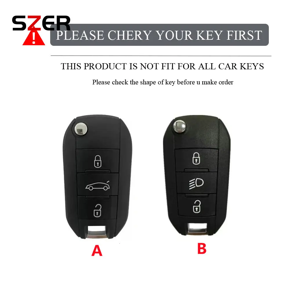 For Citroen C3 C4 CACTUS C6 C8 For Peugeot 208 308 408 508 2008 3008 4008 5008 TPU Car Flip Key Case Cover Shell Accessories