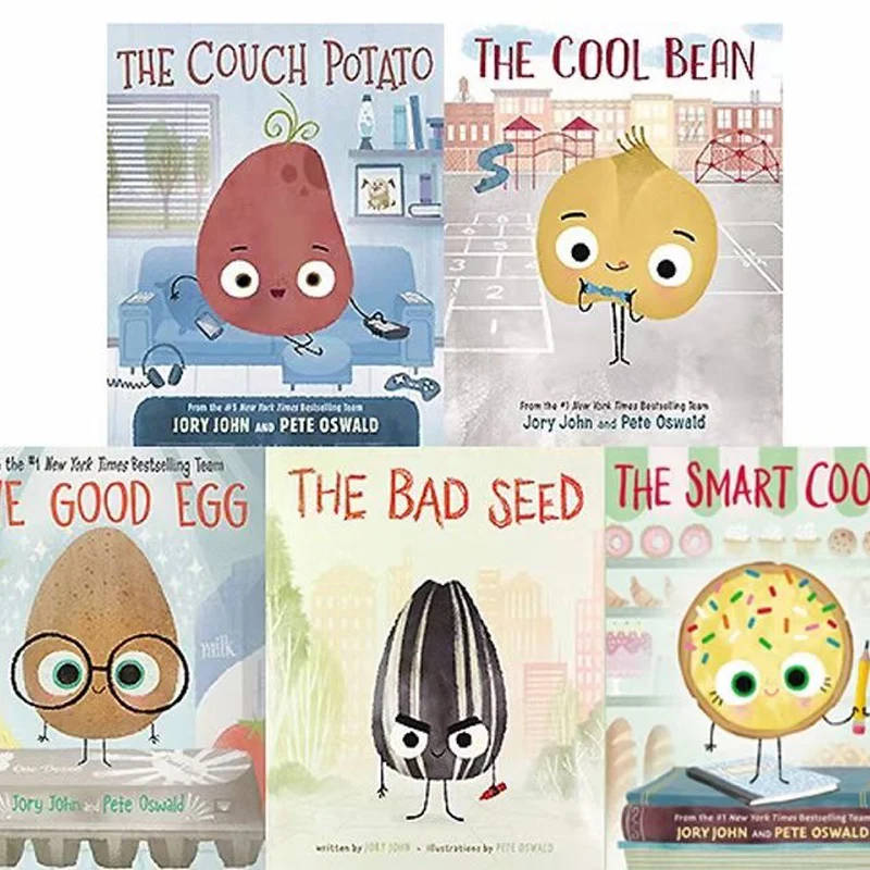 

5 PCS The Smart Cookie Bad Seed Good Egg Couch Potato Cool Bean English Picture Book Storybook Children Kids Reading Education