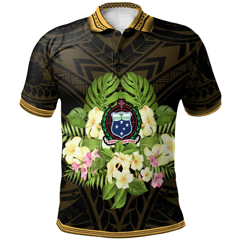 Sommer neue 3d amerikanische Samoa Stammes stile drucken Polos hirt für Männer Samoa National wappen Grafik Polos hirts Top Polos