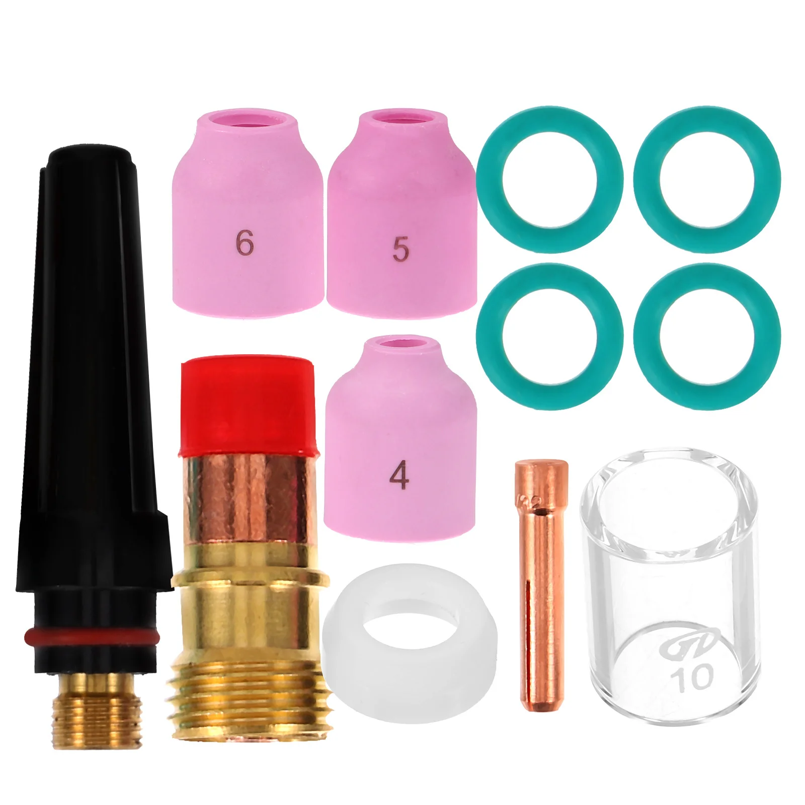 1Set Tig كأس ملحقات لحام عالية التوصيل شبكة من الاستانلس استيل شاشة لشعلة لحام أداء مستقر للفوهة #5