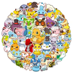 Pokémon Anime Graffiti Adesivos para crianças, Decalques bonitos dos desenhos animados, Decoração DIY, Skate, Telefone, Frigorífico, Bicicleta, Presente de brinquedo divertido, 10 pcs, 30 pcs, 50pcs