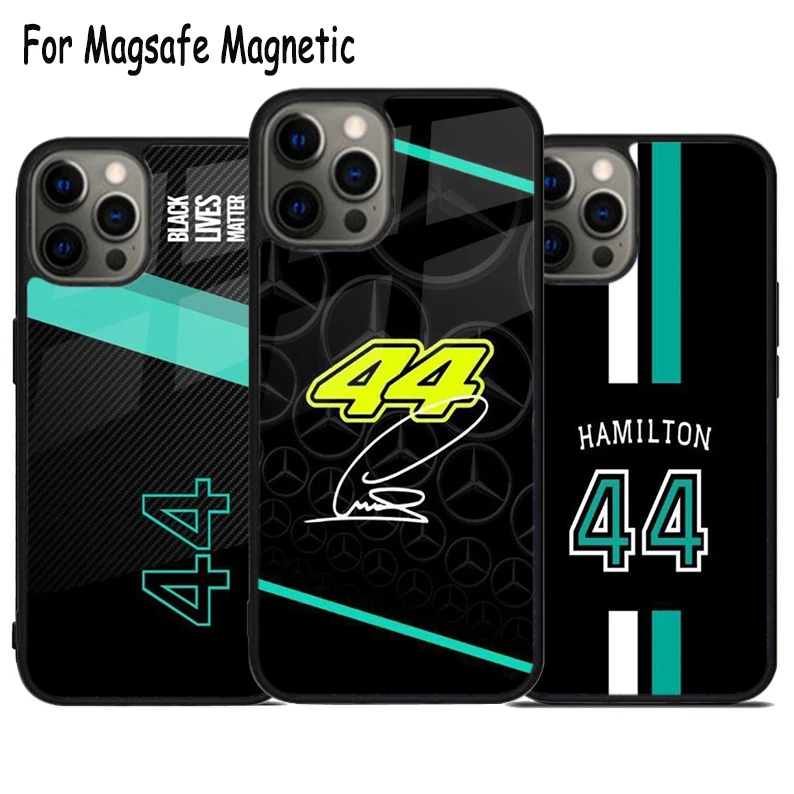 Lewis Hamilton Wireless Charge Magsafe Phone Case For iPhone 15 16 14 13 11 12 Pro Max Plus Magnetic Bumper Cover