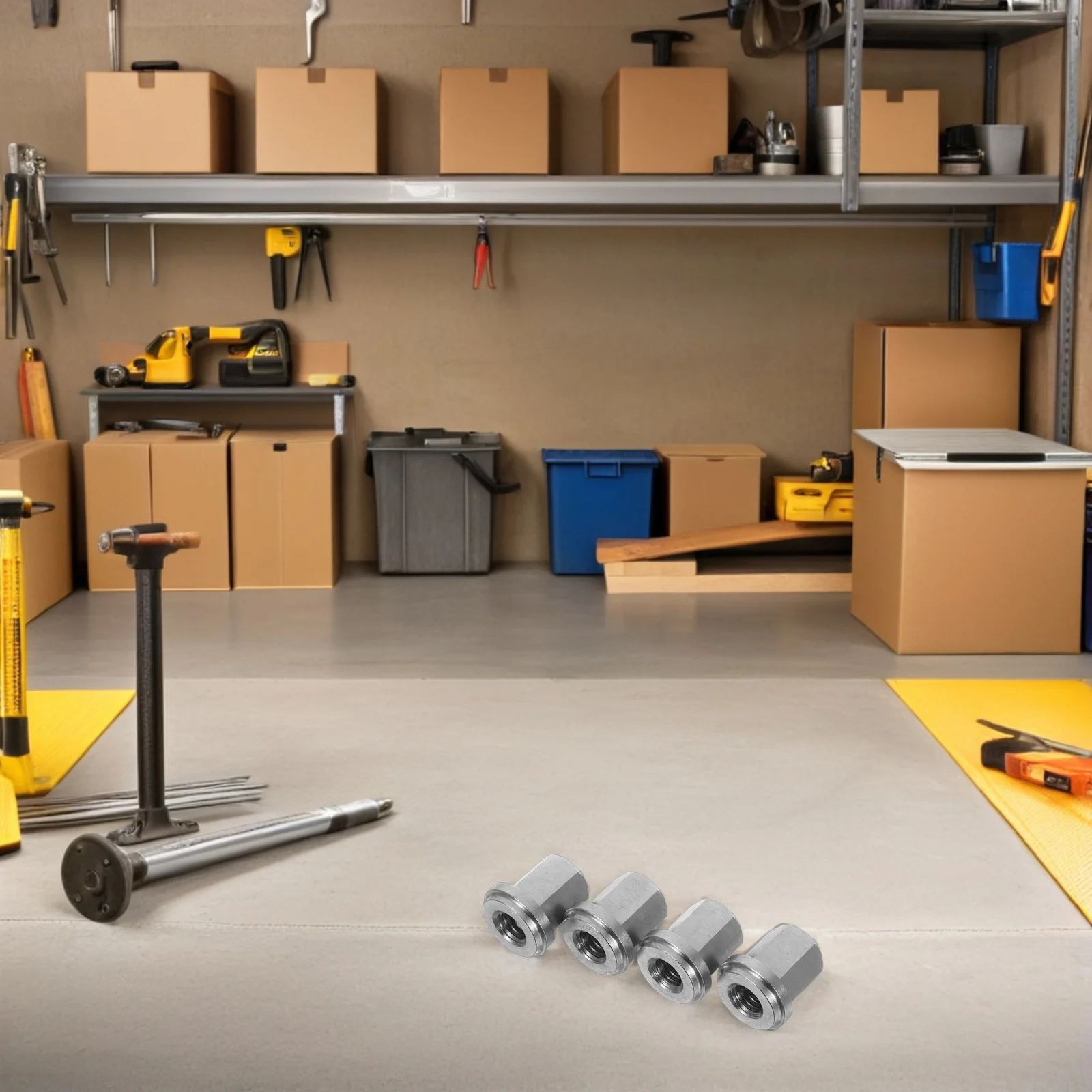 

4Pcs Stud Nuts Stainless Steel Closed Design High Precision Fit for Automotive Truck Heavy-Duty Terminal Accessories