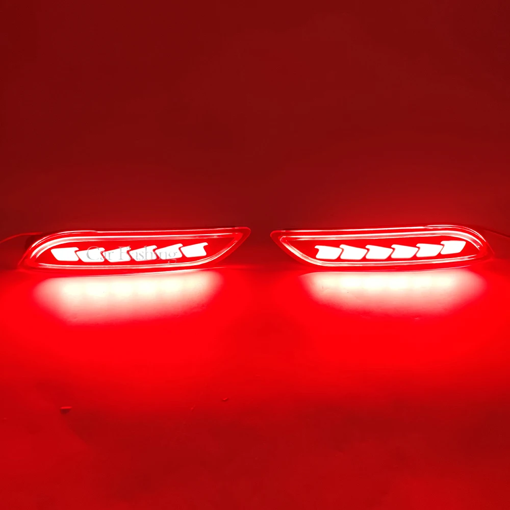 Smoked LED Rear Reflector / Tail Brake Turn Signal Lights – Fits 2018-2020 Toyota Camry
