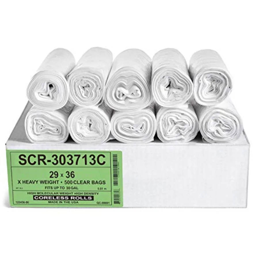 

20-30 Gallon Trash Bags Source Reduction Series Value High Density 13 Micron Gauge - Intended for Home Office Bathroom Paper St