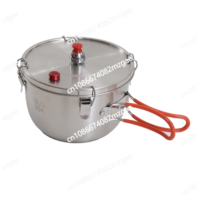 

Outdoor Stainless Steel Micro Pressure Pot Multifunctional Cooking Pot Portable
