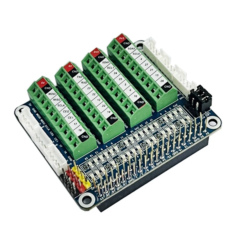 

Тестовая плата Pi ALL GPIO для Raspberry Pi 3B/4B PCF8591, плата расширения для датчика, плата тестирования порта ввода-вывода GPIO ADC/DCA