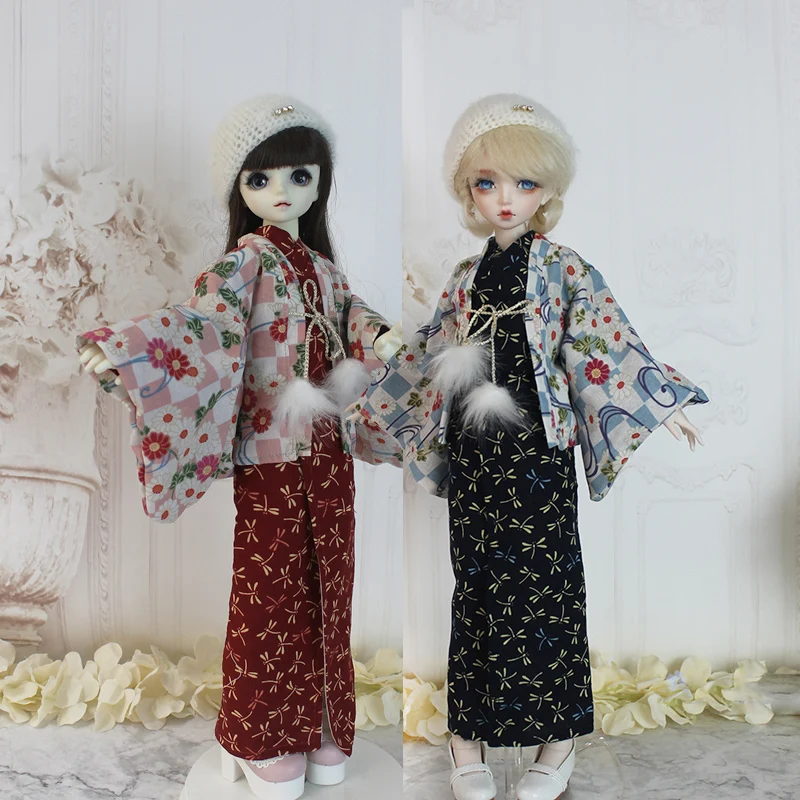 OB27 Figure Blyth 1/6 1/4 1/3 BJD Ancient Costume Kimono Yukata Bathrobe Outfit For BJD/SD YOSD MSD SD13 Girl Doll Clothes C1684