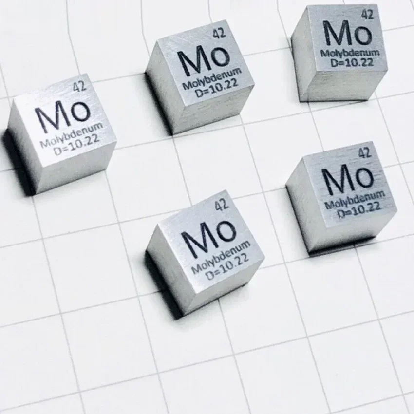 99.95% High Purity Molybdenum Metal Mo Carved Element Periodic Table 10mm Cube