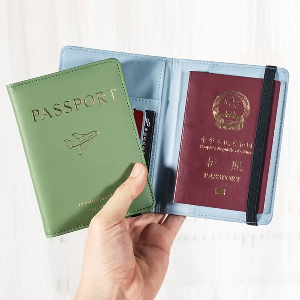 Porte-Passeport Multifonction RFID en Cuir Ultra-Mince, Étui de Voyage, Rangement de Documents, Porte-Cartes de Crédit