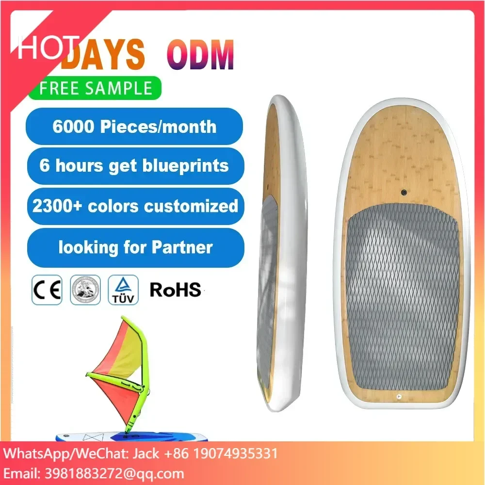 

OEM Wakesurf Foam Surfboard Bamboo Sup Wind Foil Sup Board Hydrofoil Surfboard Water Sport Fiberglass Foil Board