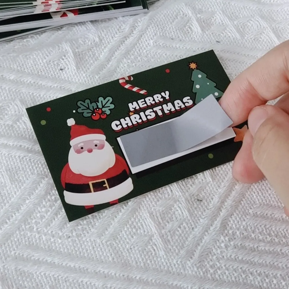 30 Set Write‑In Christmas Scratch Off Cards Self-Scratchable Opaque Coating Xmas Interactive Game Cards Cartoon Themed