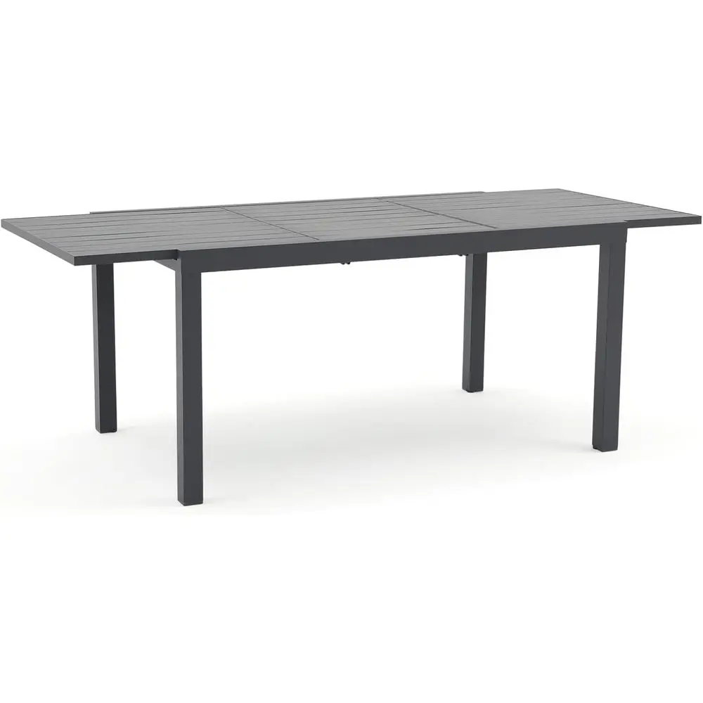 

Adjustable Outdoor Dining Table, 59-83, Weather-Resistant for 6-8 People, Grey