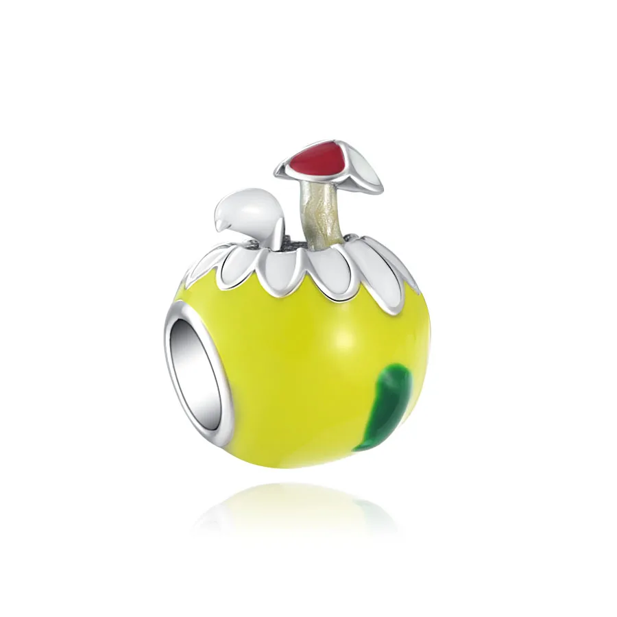 2021 New Fashion Silver 925 fruit lemon apple Charm Bead Pandora Fit Original Pandora Bracelets DIY Fine Sterling Jewelry Gift