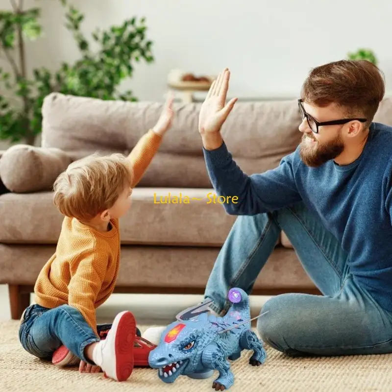 

Y4QA Educational Crawling Dinosaur Figure Toy with Sound Light for Toddlers Learning