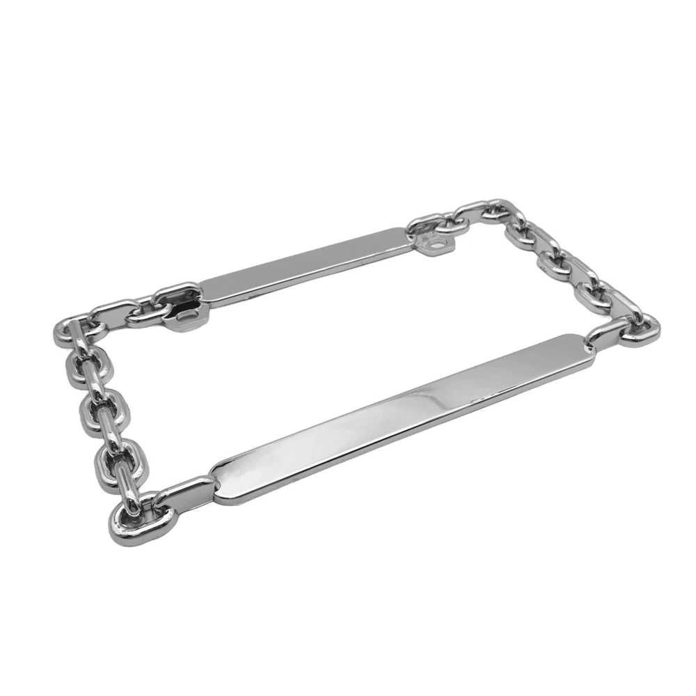 1 Pair Chain Shape Personalized Creative ABS License Plate Frame American Standard Vehicle Plate Holder - view 3