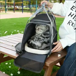 Breathable Mesh Cat Carrier Bag, Foldable Handheld Pet Travel Tote for Small Animals Foldable Pet Travel Bag for Small Animals