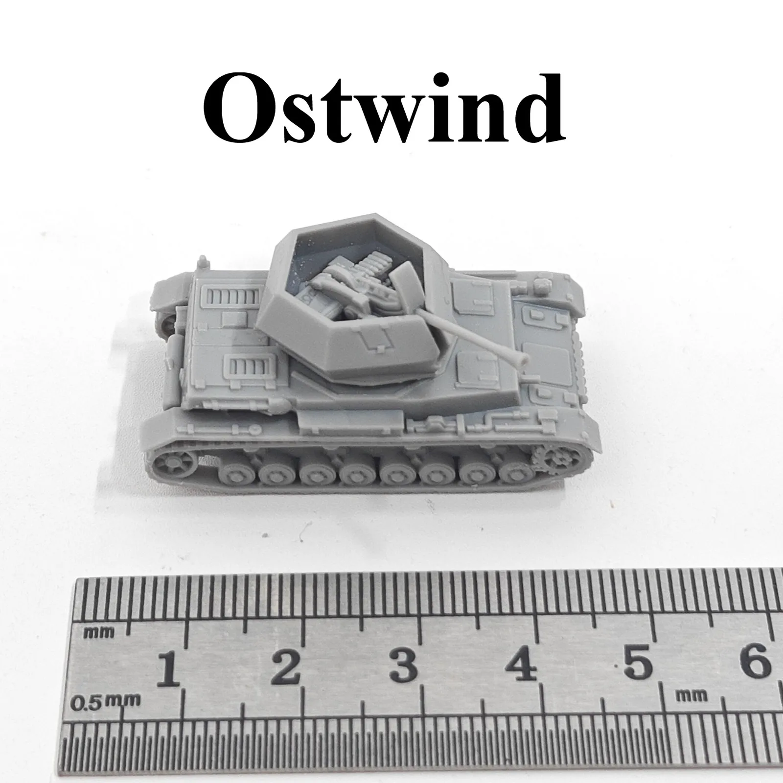 

Немецкий танк Flakpanzer IV Ostwind SPAAG, 3D-печать, масштаб 1/144, миниатюрная модель танка, из смолы, под покраску.