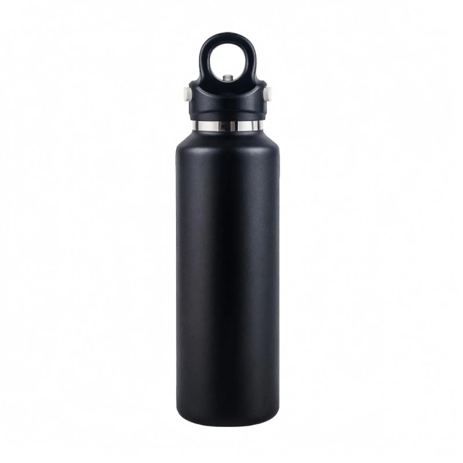 600 Ml Insulated Water Bottle Uncoated Insulated Water Bottle with Push-Button Lid Quick-Open Portable for School, Travel