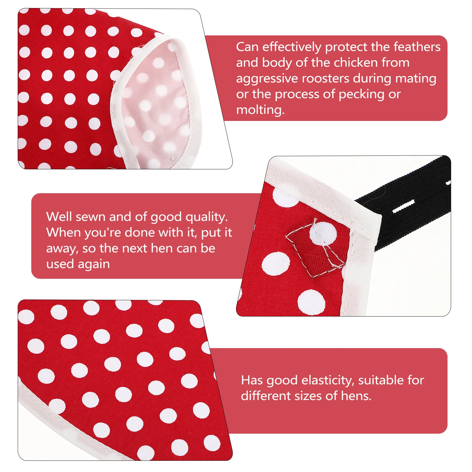 

1Pcs Chicken Saddle Hen Apron Protector Elastic Strap Flexible Clothes Poultry Fixer for Mating