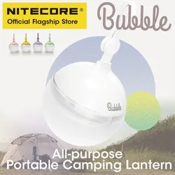 NITECORE Bubble Camping Lantern Read Table Night Light 100 Lumen Portable LED DIY Detachable Lamp Shade Emergency Tent Lamps