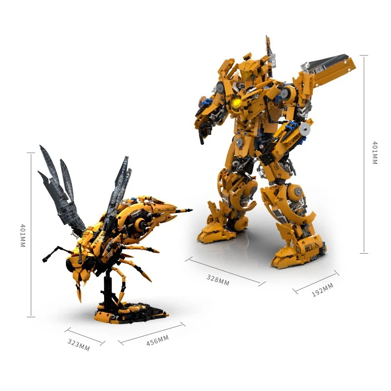 1200pcs MOC Creativity Technical Wasp Robot Building Blocks Bricks Assembling Model DIY Toys for Children Birthday Gift Set