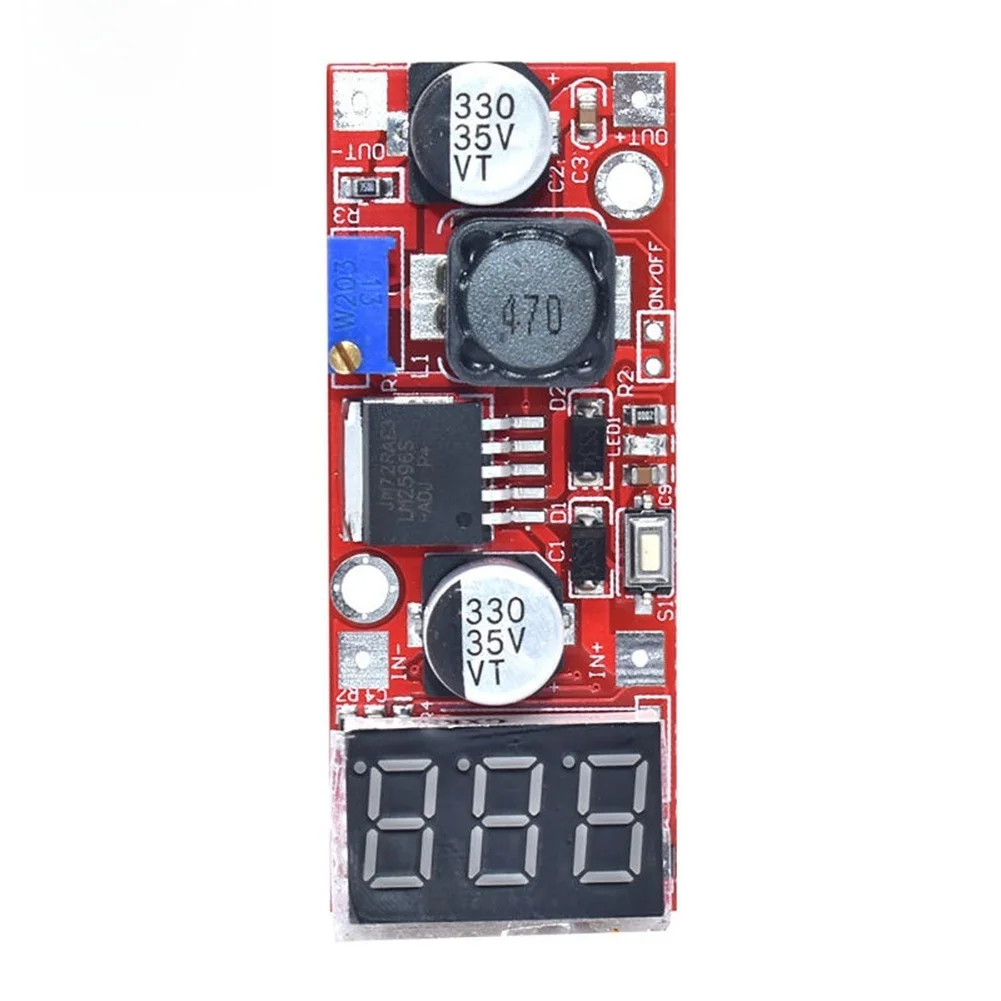 Adjustable Step Down Power Supply Power Supply Red Adjustable Step-down Adjustable 1.3-25V Output Testing Adjustable