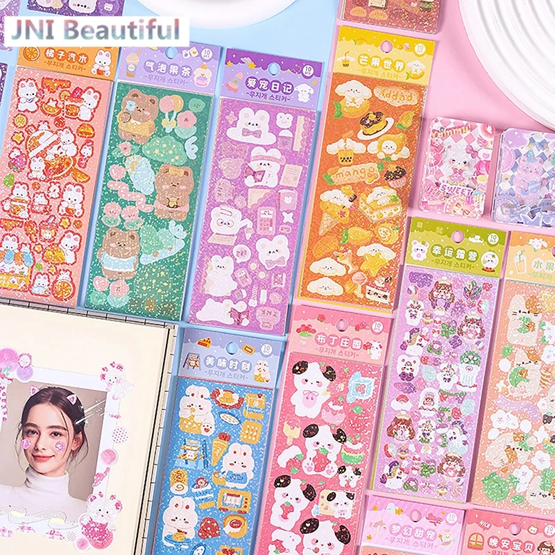 

10 шт., милые наклейки в Корейском стиле